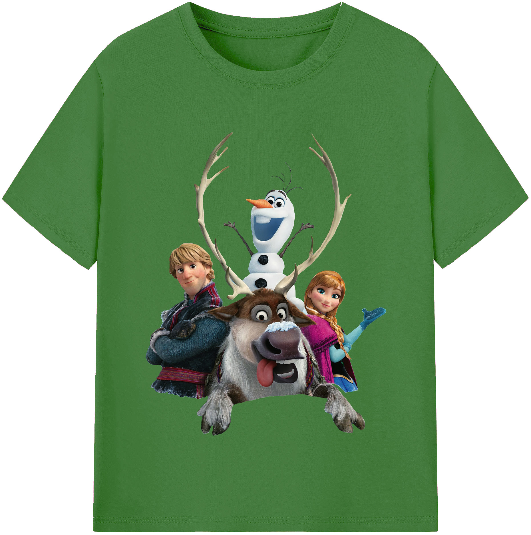 （画像用） アナと雪の女王 アンナ エルサ Frozen Anna Elsa レディースカジュアルプリントTシャツ（綿100％）
